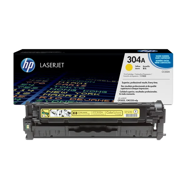 Γνήσιο HP 304A - (CC532A) Τόνερ - Κίτρινο